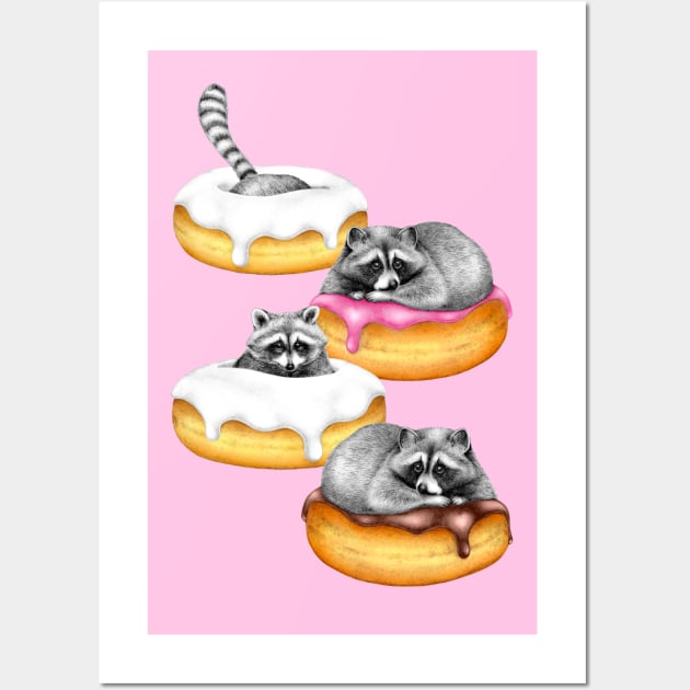 A Raccoon's Doughnut Fantasy Wall Art by PerrinLeFeuvre